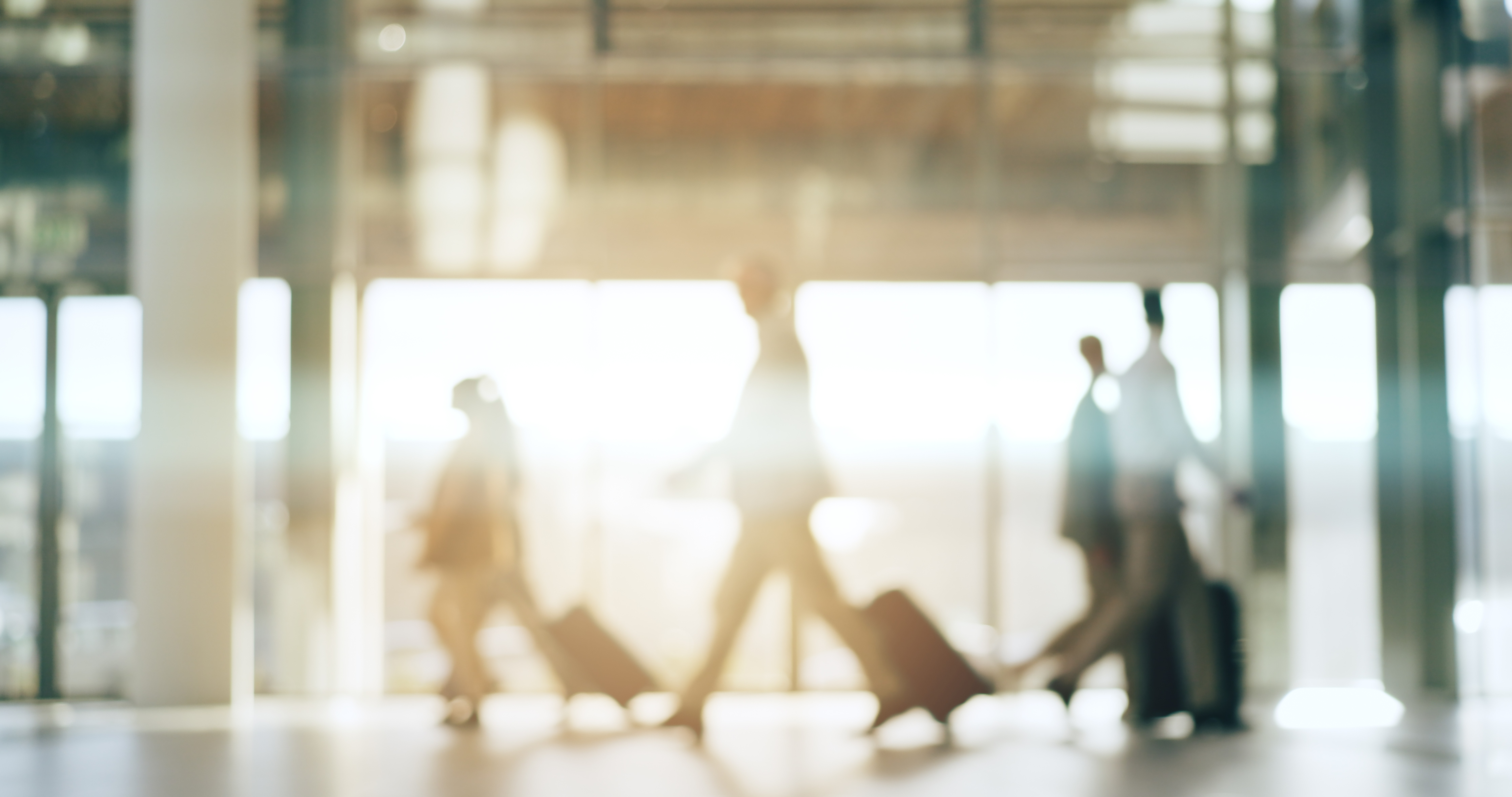 Blurred people on airport